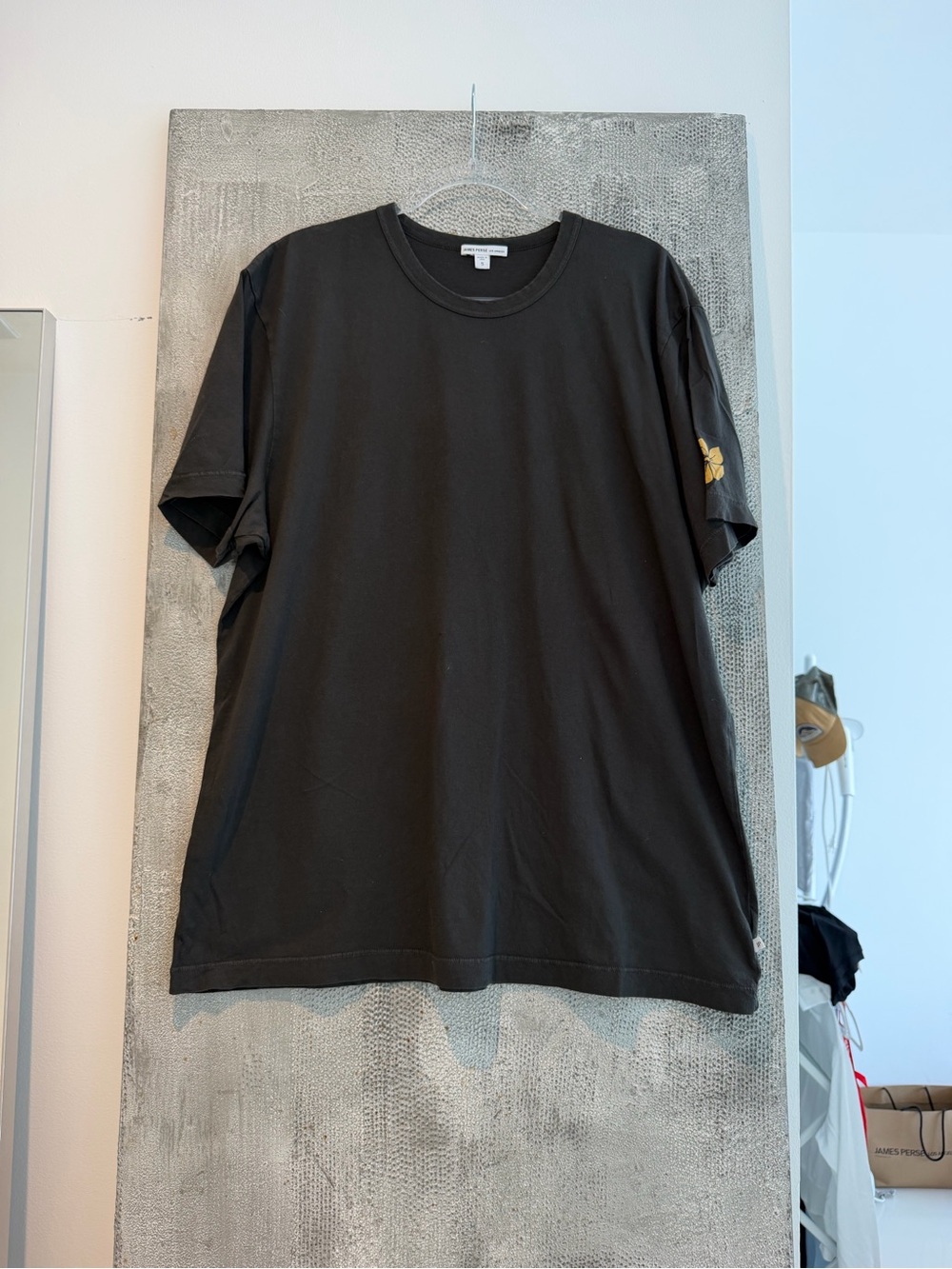 James Perse black  'Malibu Wildfires’ Graphic Tee - Men's Crewneck